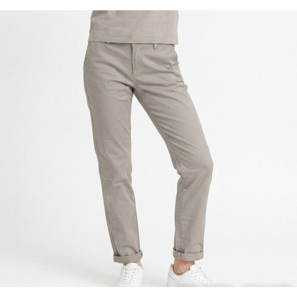 Iris Women’s Khaki Chino Pants Cuffed Women Size L
